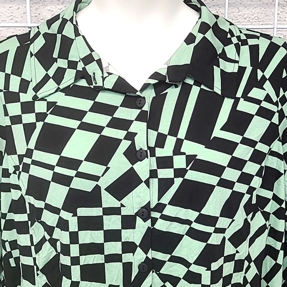 Asos Design Bell Sleeve Collar Button Down Size 18 - Picture 2 of 6